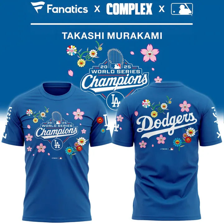 Los Angeles Dodgers 2025 WS Champions x Takashi Murakami Limited Edition T-Shirt