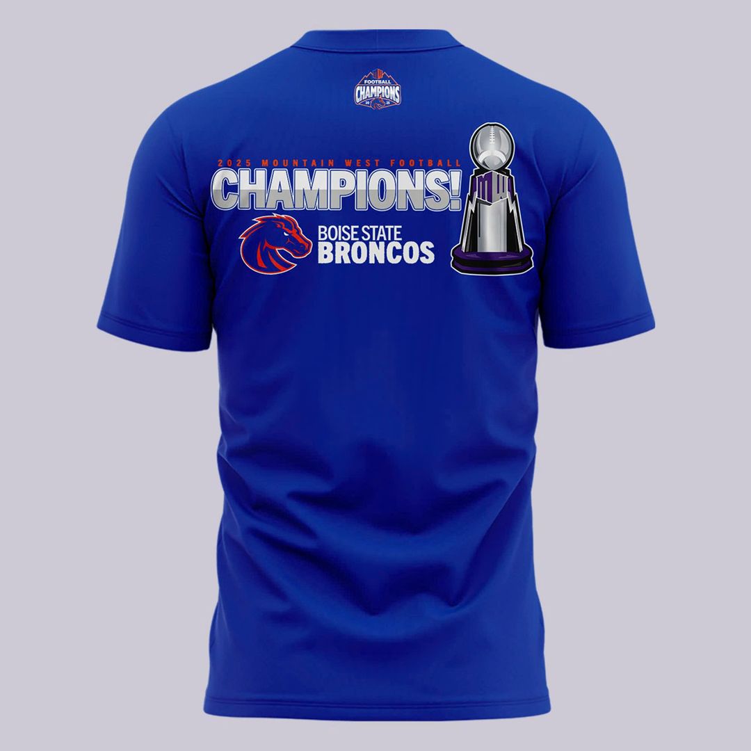 2025 limited edition t-shirt Boise State Broncos Mountain West Football Champions