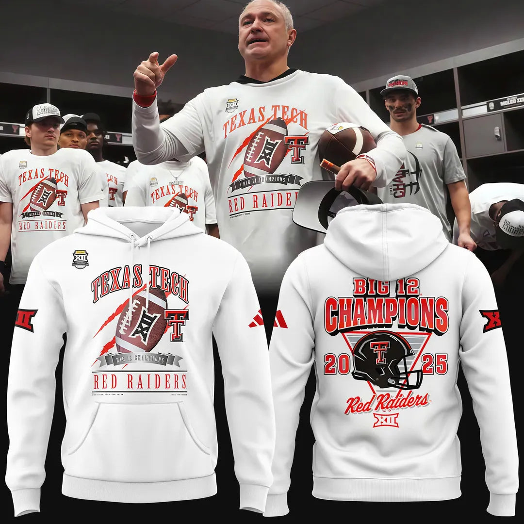 Texas Tech Red Raiders 2025 CHAMPIONS Big12 Football Combo Hoodie