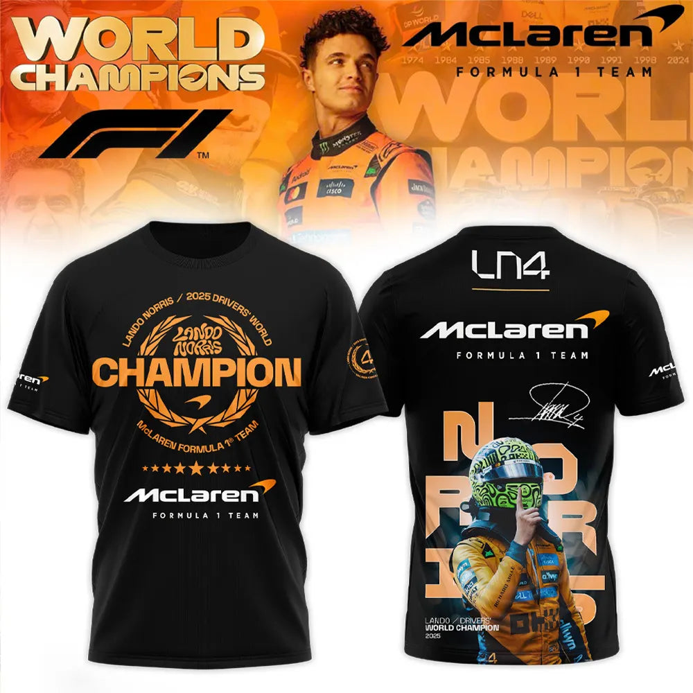 Limited Edition 2025 Lando Norris World Champions Combo T-Shirt