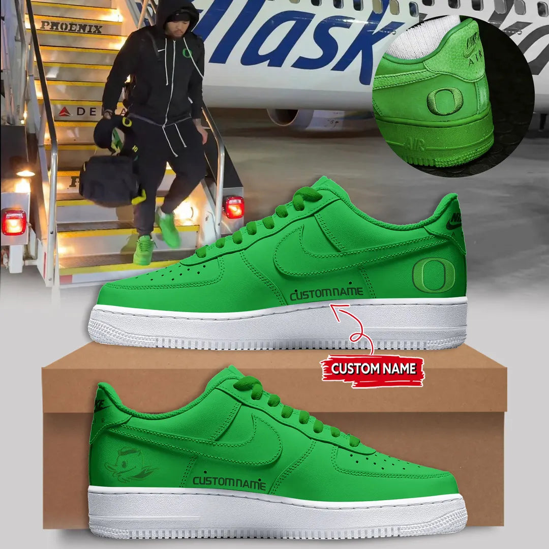 Oregon Ducks Air Force Green AF1 Sneaker
