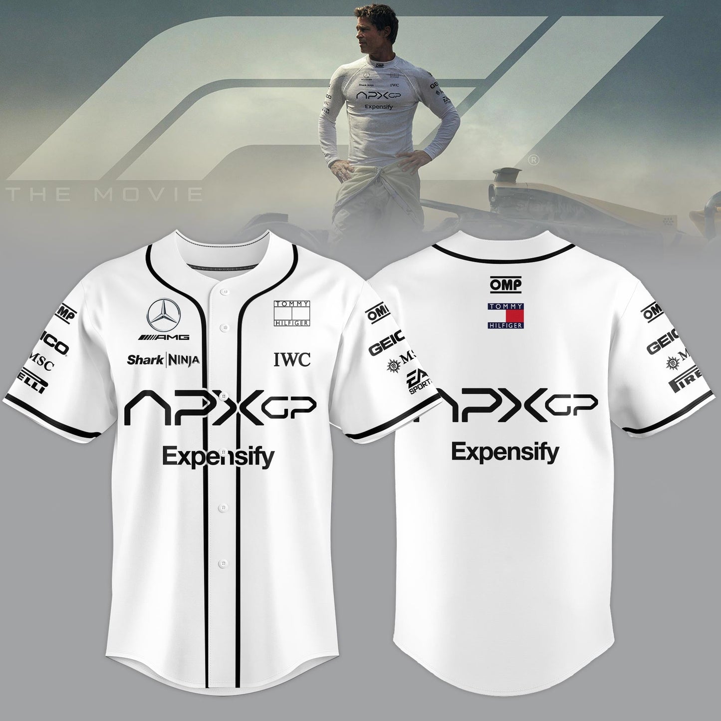 F1 The Movie 2025 APXGP “Brad Pitt†Jersey