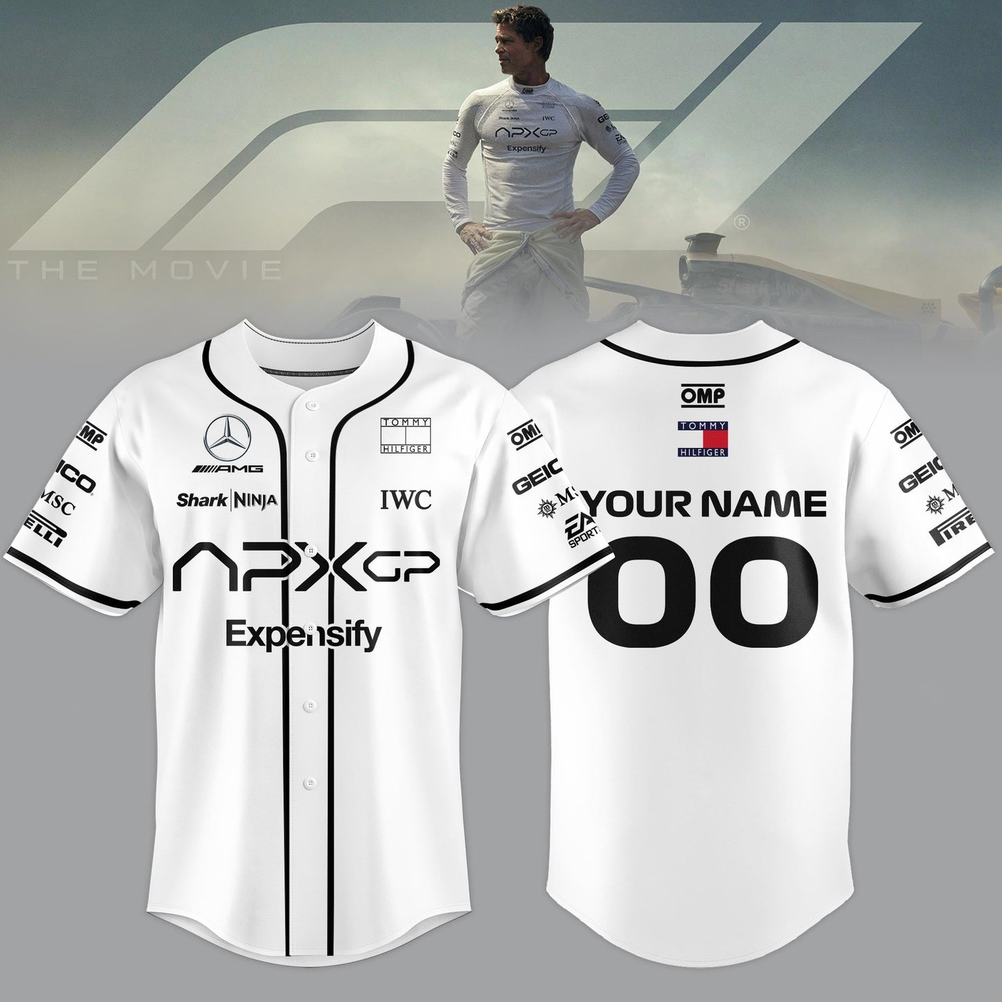 F1 The Movie 2025 APXGP “Brad Pitt†Jersey
