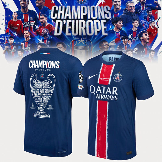 Paris Saint-Germain Champions of Europe 2025 Jersey