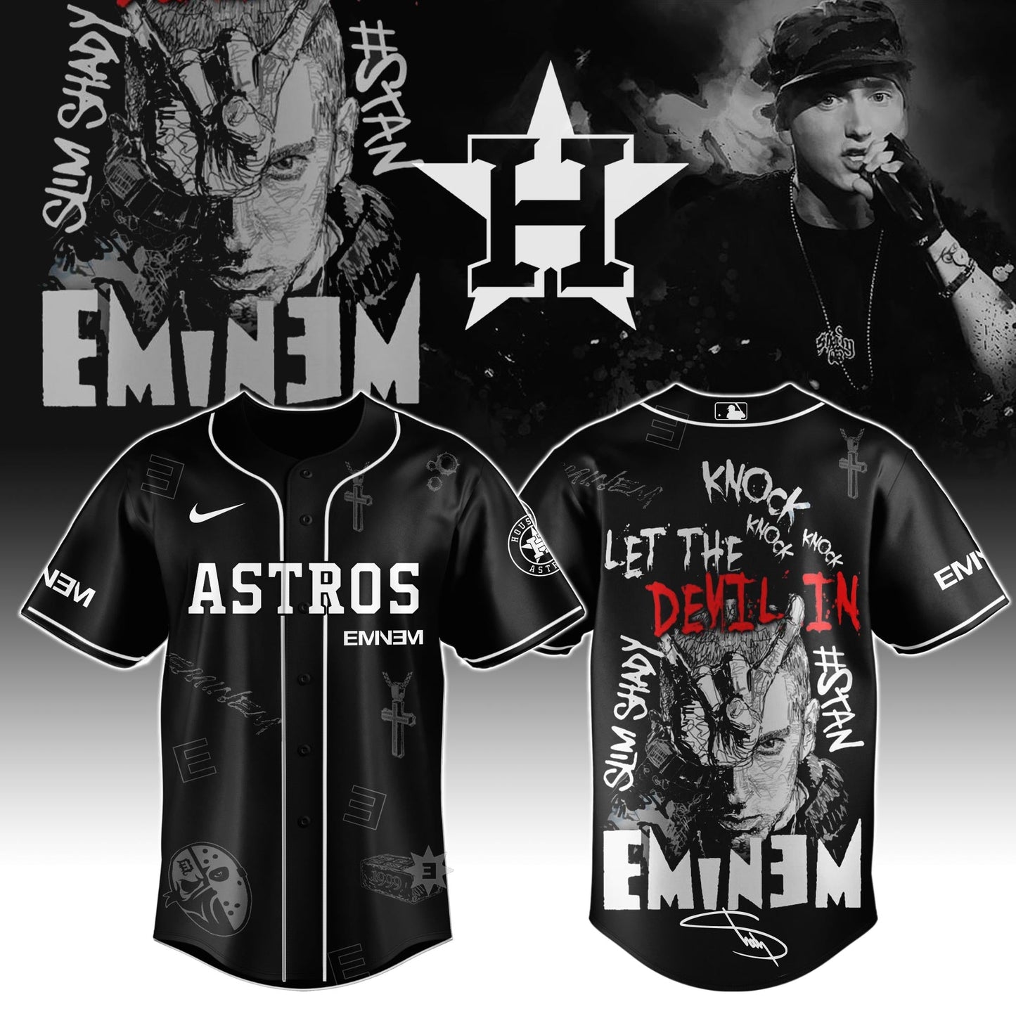 H Astros x Eminem STANS’ TO LAUNCH IN THEATRES WORLDWIDE 2025 Jersey Editions Limited +Selling Out Fast