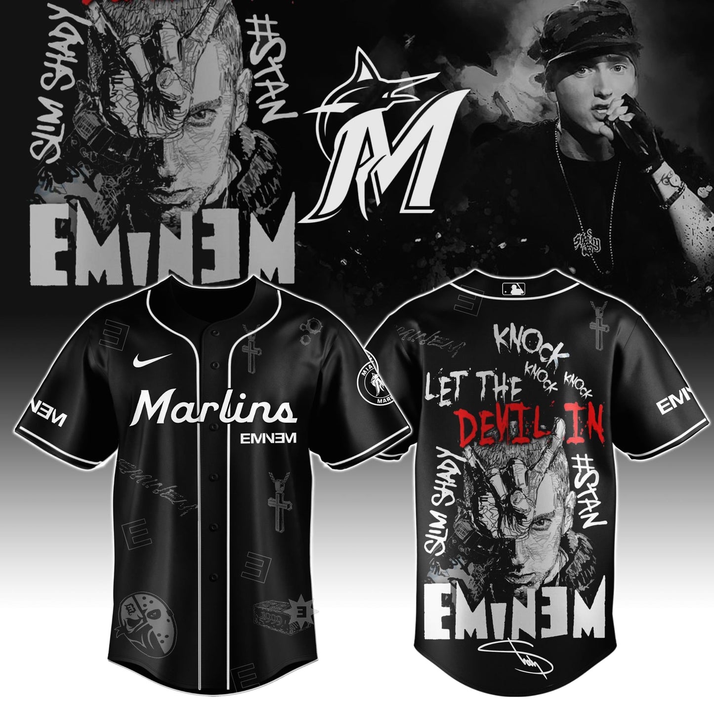 M Marlins x Eminem STANS’ TO LAUNCH IN THEATRES WORLDWIDE 2025 Jersey Editions Limited +Selling Out Fast
