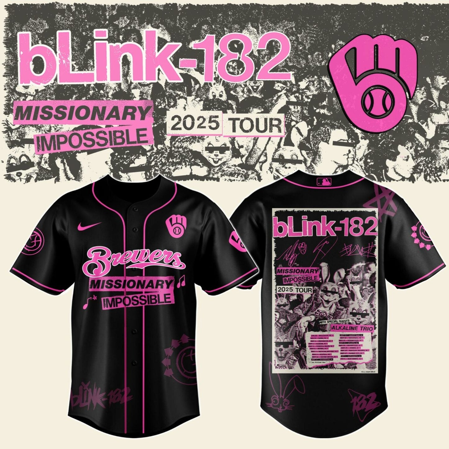 MIL x Blink-182 Missionary Impossible Tour 2025 Jersey