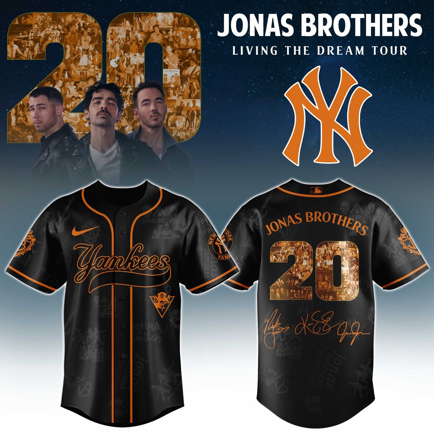 MLB x Jonas Brothers Tour 2025 Jersey Editions Limited
