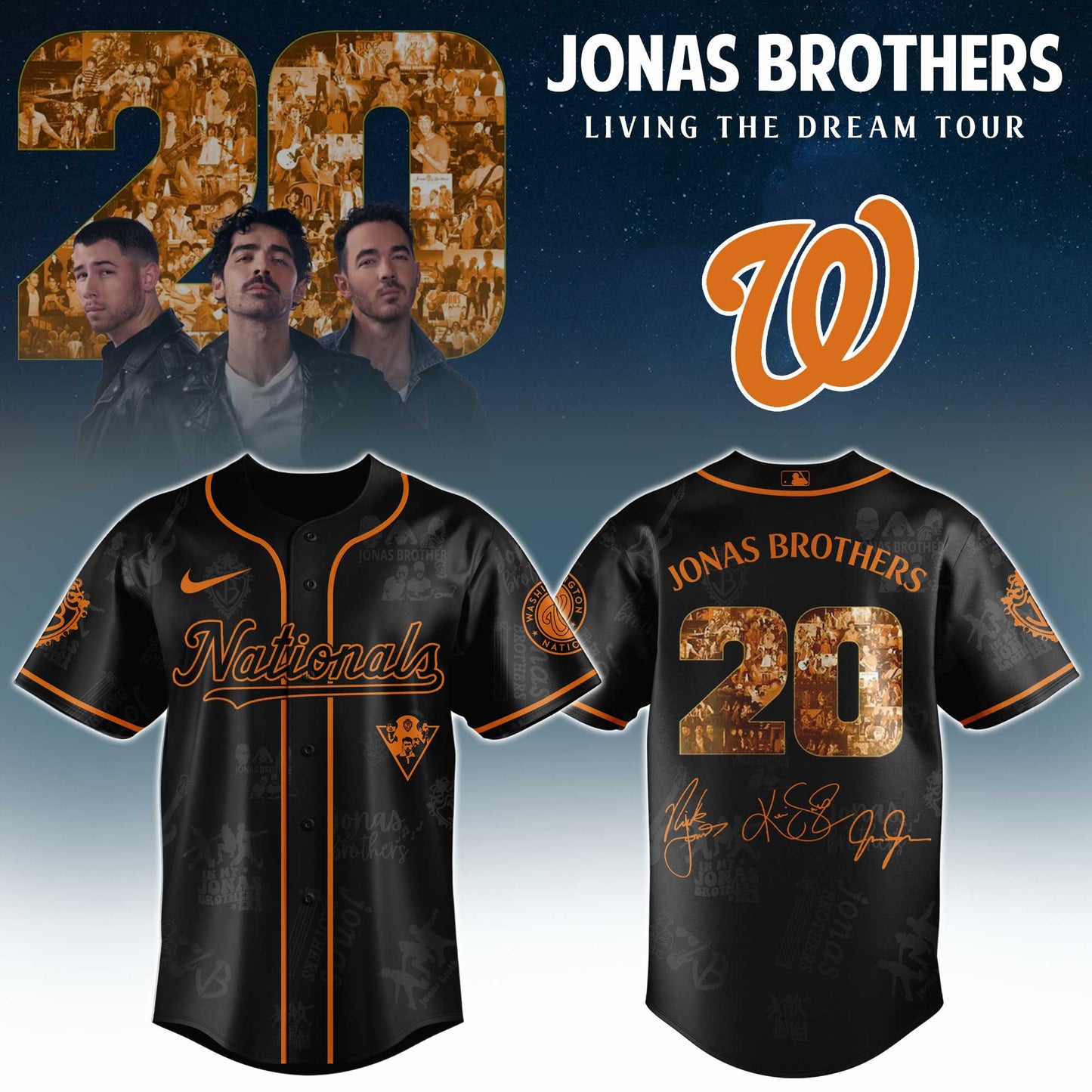 MLB x Jonas Brothers Tour 2025 Jersey Editions Limited