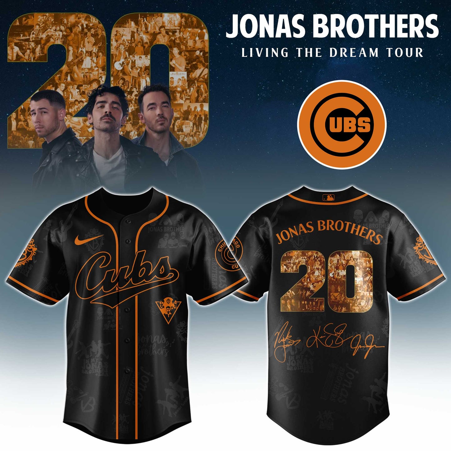 MLB x Jonas Brothers Tour 2025 Jersey Editions Limited