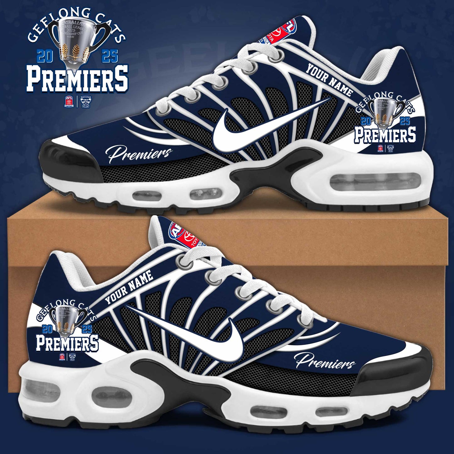 GEELONG CATS– AFL 2025 Champions New Shoes