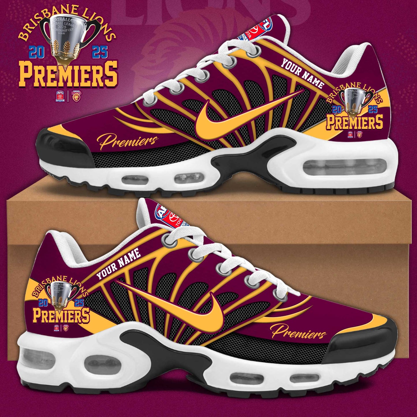 Brisbane Lions – AFL 2025 Champions New Shoes