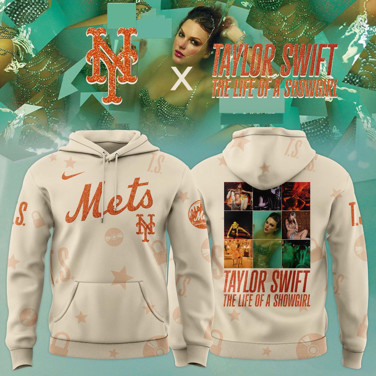 MLB x Taylor Swift “The Life of a Showgirl” 2025 Limited Editions Jersey Hoodie