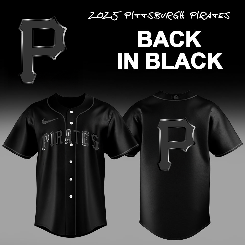 Limited Edition Pittsburgh Pirates Back Ịn Black 2025 Jersey