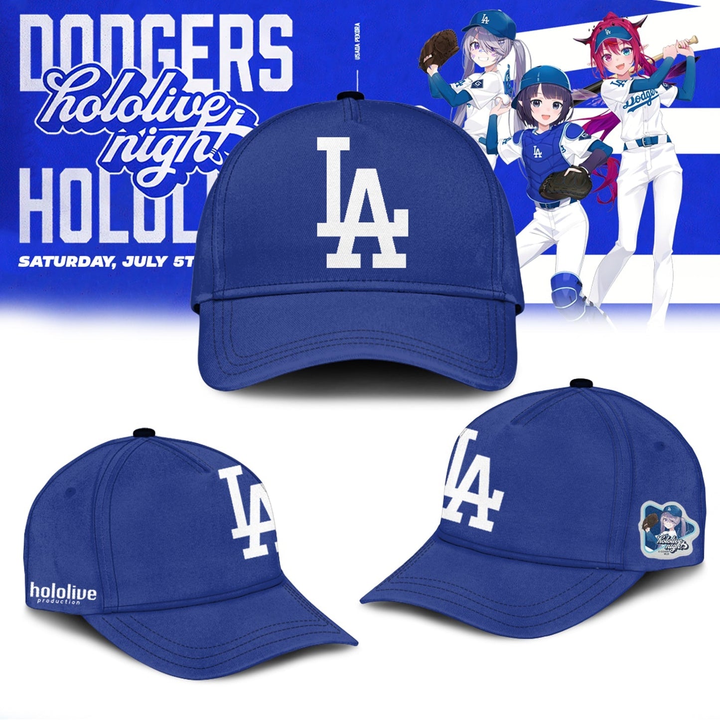 Los Angeles Dodgers _ Hololive Night Biboo Shirts 2025