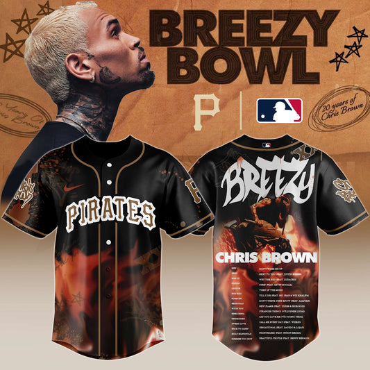 P Pirates x Chris Brown “Breezy Bowl XX Stadium World Tour” 2025 Jersey Editions Limited + Selling Out Fast
