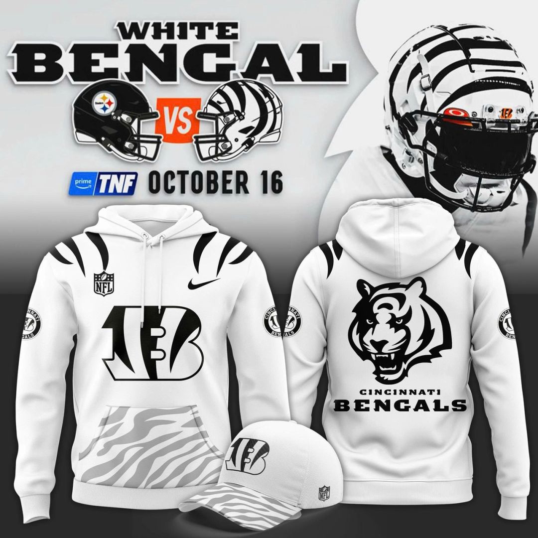Cincinnati Bengals "White Bengals" Hoodie