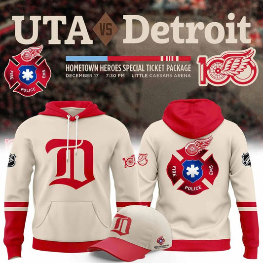 Detroit Red Wings 2025 Hometown Heroes Night Hoodie