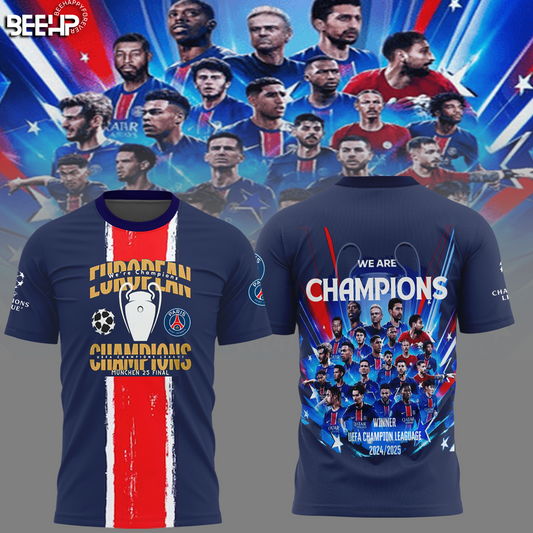 Paris Saint-Germain F.C Champions League Winner 2025 T-Shirt