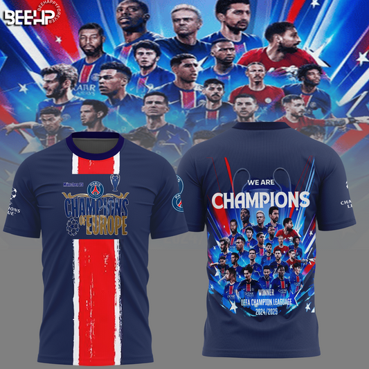 Paris Saint-Germain F.C Champions League Winner 2025 T-Shirt