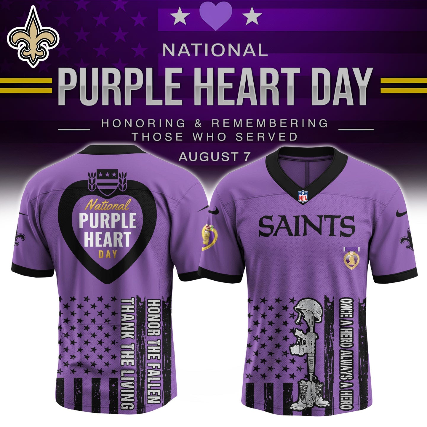 NOS x Purple Heart Day Jersey Limited Edition