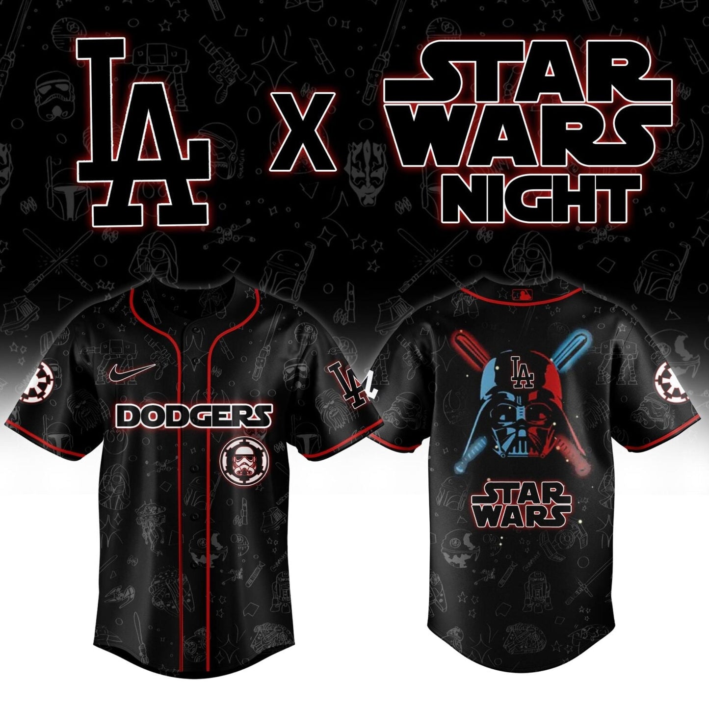 Los Angeles Dodgers 2025 Star Wars Night Limited Jersey