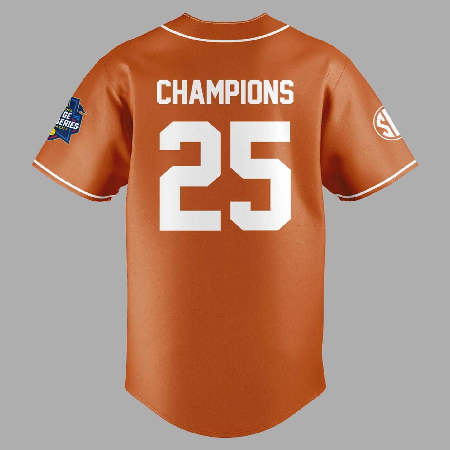 Texas Longhorns 2025 Women's Softball National Champions Hook 'Em Jesey