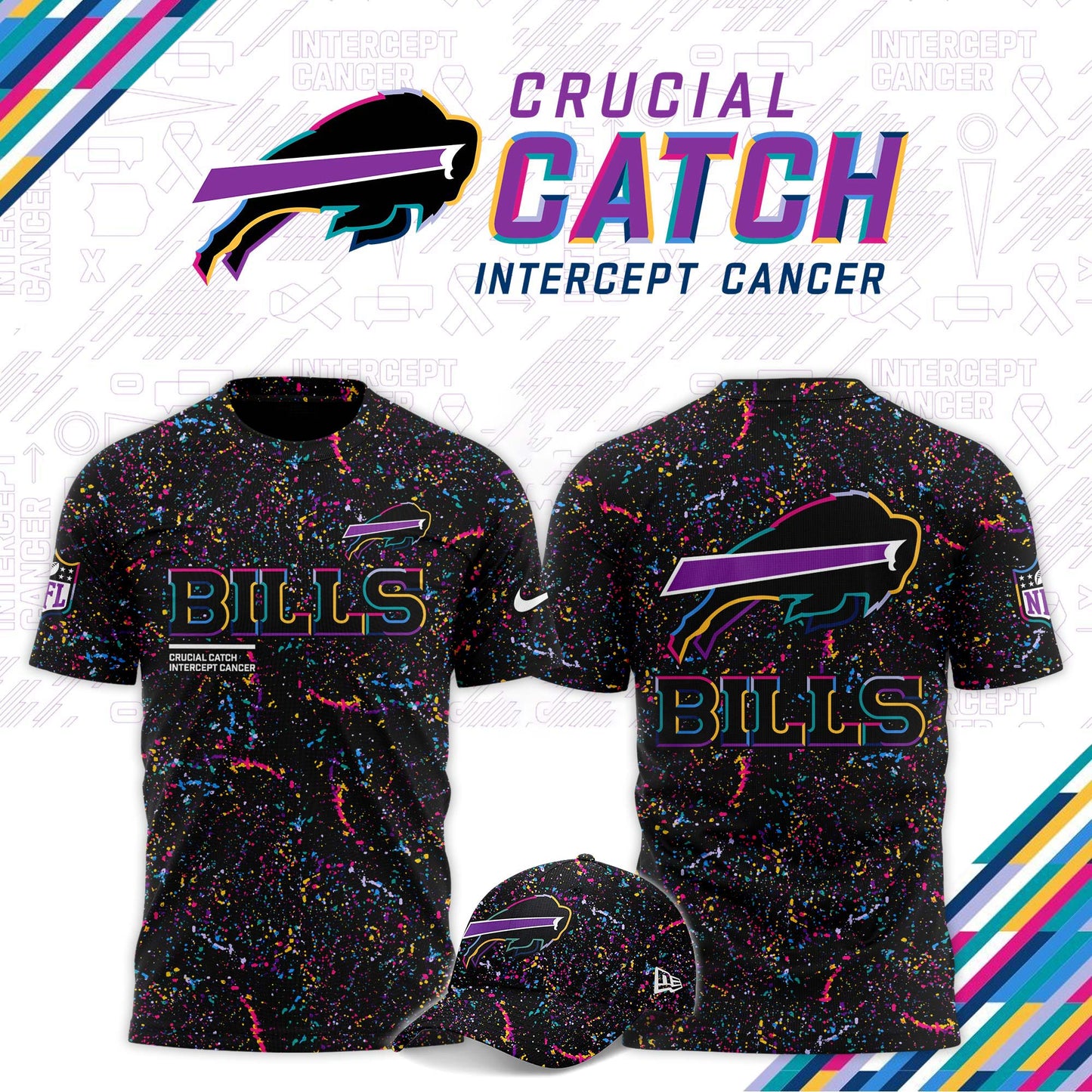 Buffalo Bills Black 2025 NFL Crucial Catch Limited Edition T-shirt