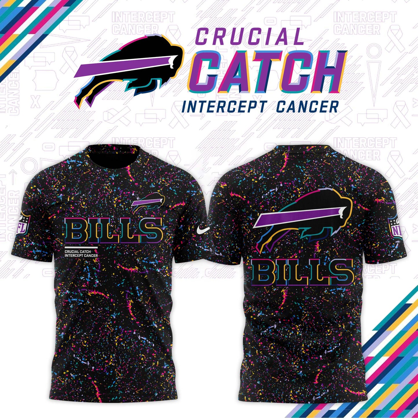 Buffalo Bills Black 2025 NFL Crucial Catch Limited Edition T-shirt