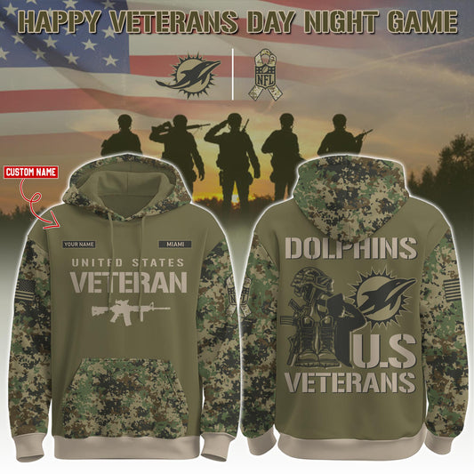 Miami Dolphins - Veteran Day 2025 Hoodie Limited Edions