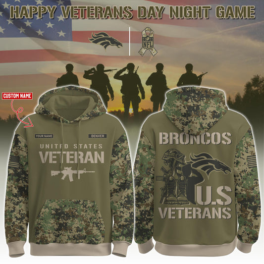 Denver Broncos - Veteran Day 2025 Hoodie Limited Edions