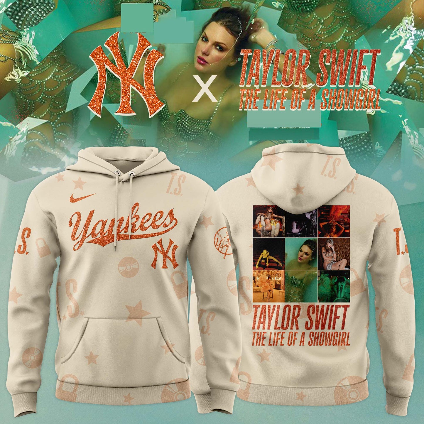MLB x Taylor Swift “The Life of a Showgirl” 2025 Limited Editions Jersey Hoodie