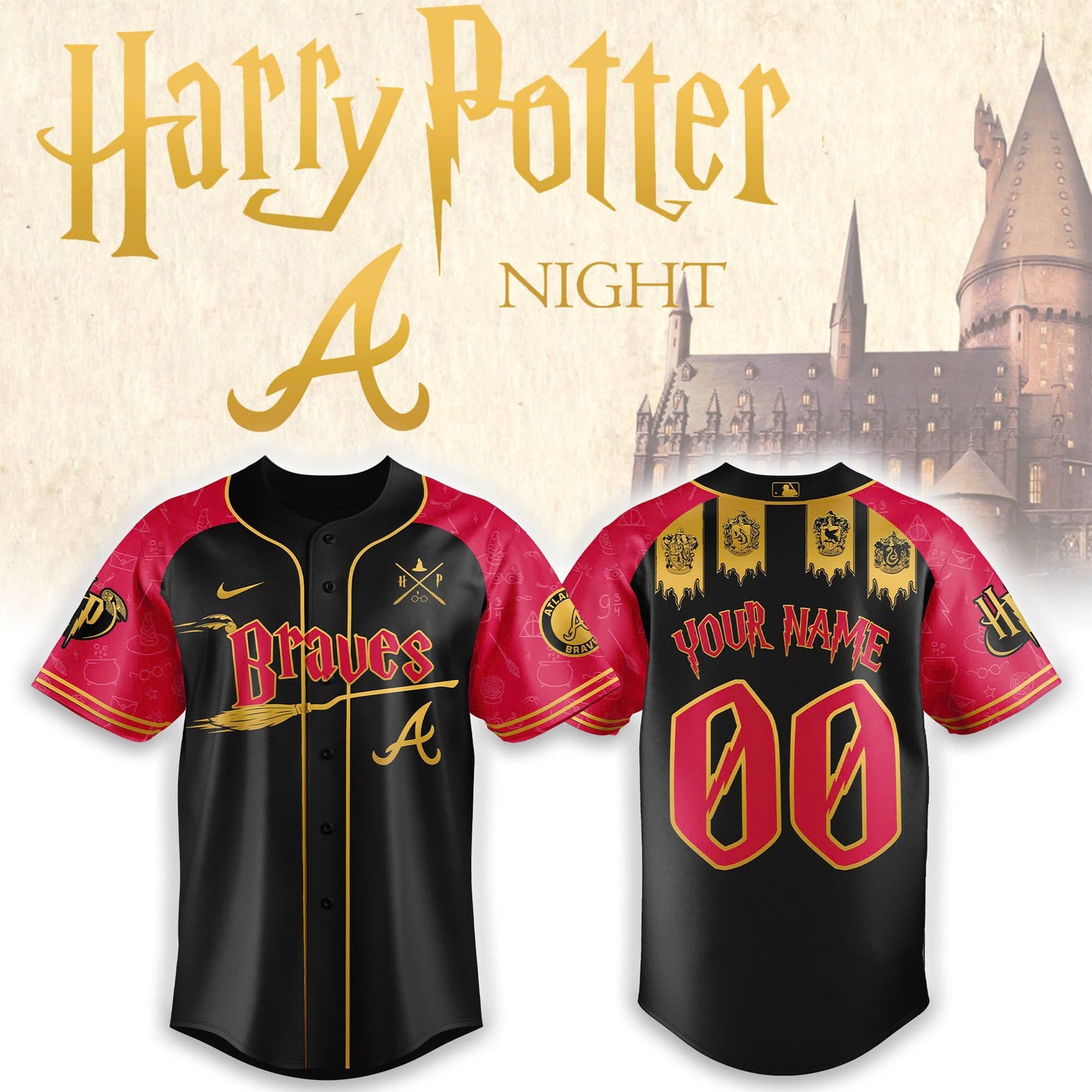 Atlanta Braves x Harry Potter Night Heritage Jersey