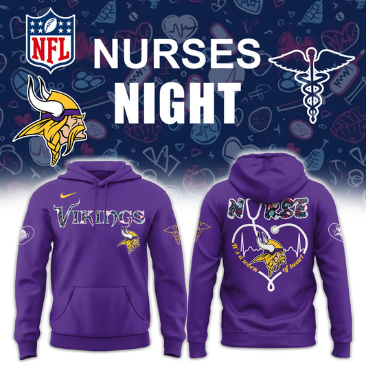 Minnesota Vikings Nurses Appreciation Purple Hoodie