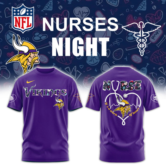 Minnesota Vikings Nurses Appreciation Purple Tshirt