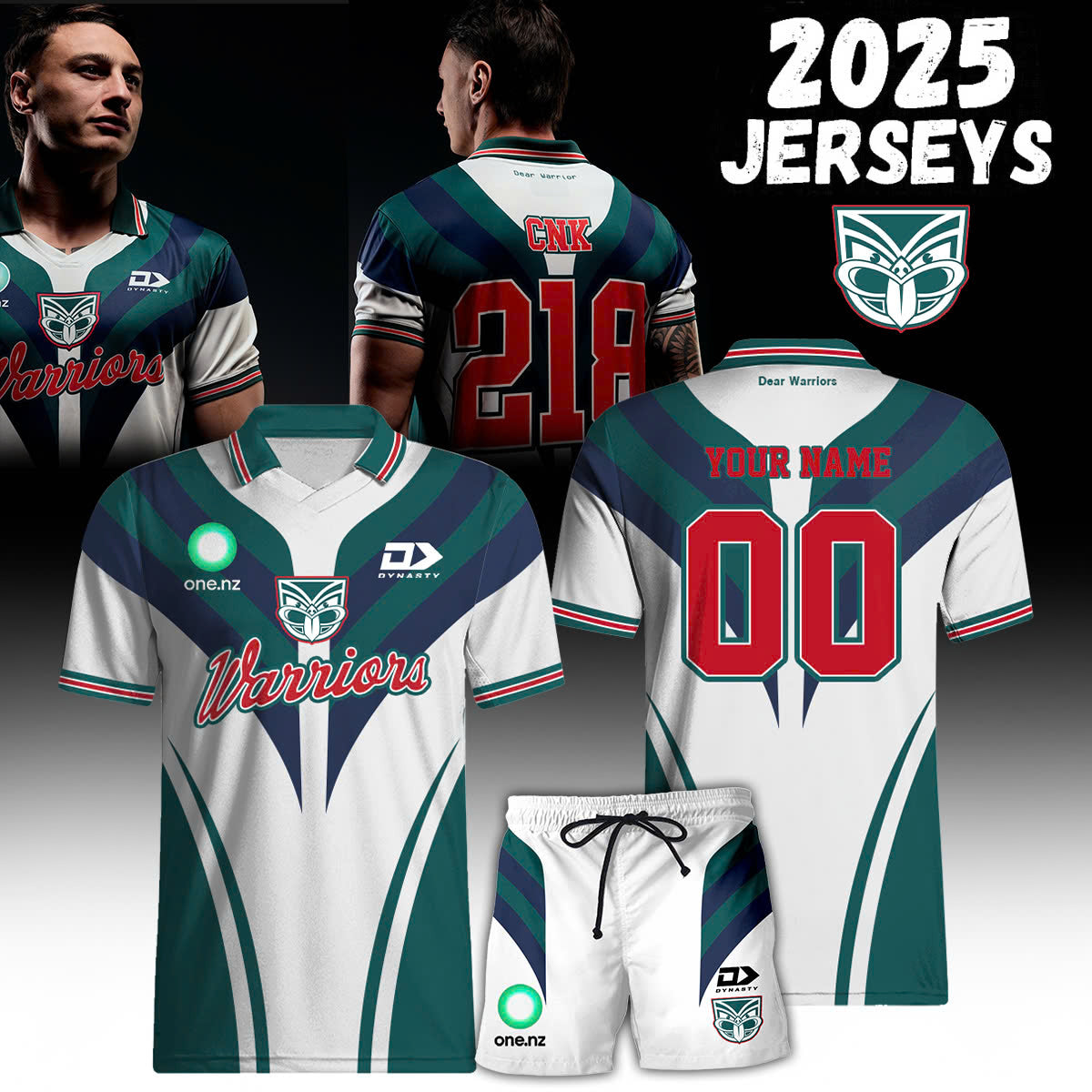 New Zealand Warriors ‘Dear Warrior’ Jersey 2025 (Custom Name & Number )