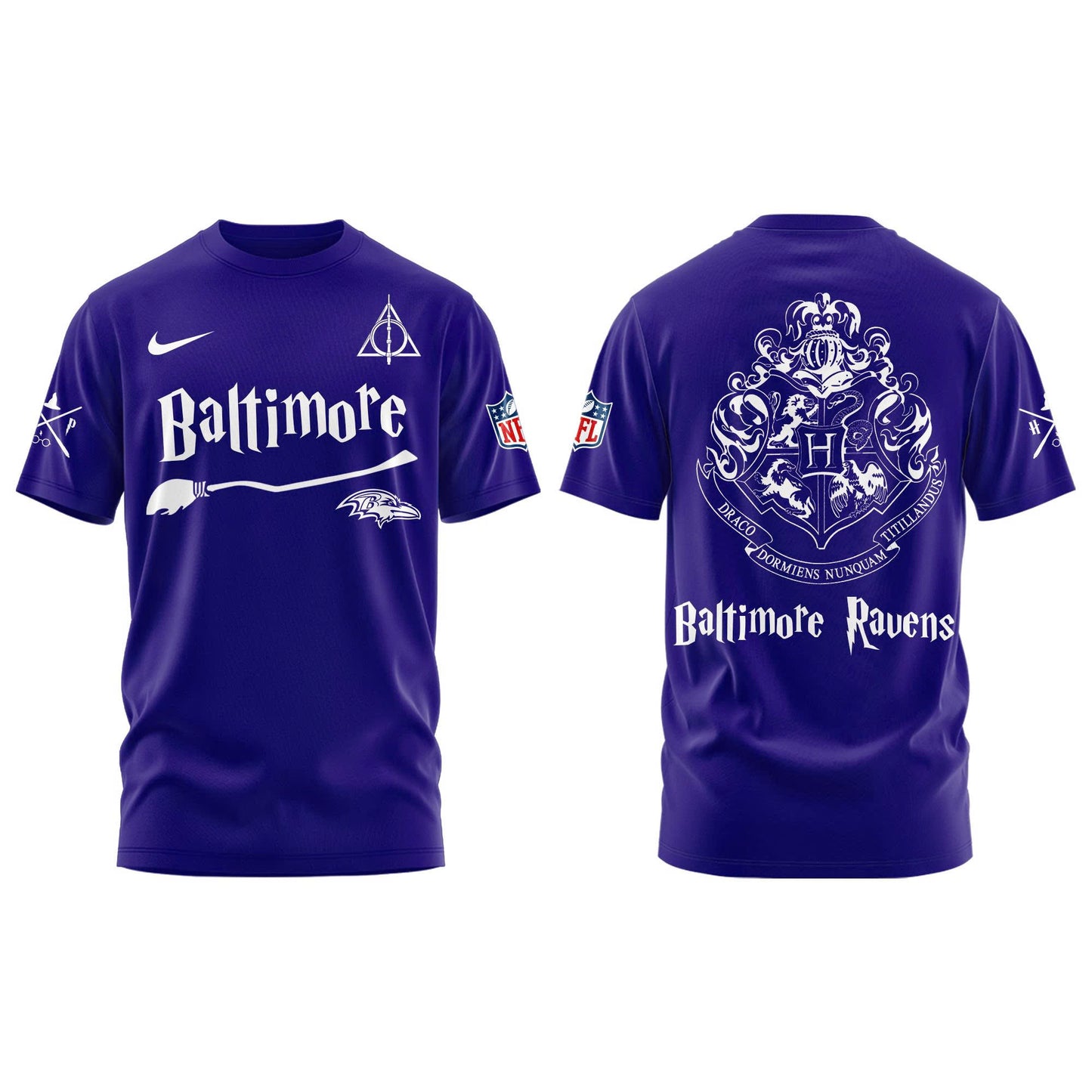 Baltimore Ravens Harry Potter 2025 Combo Tshirt