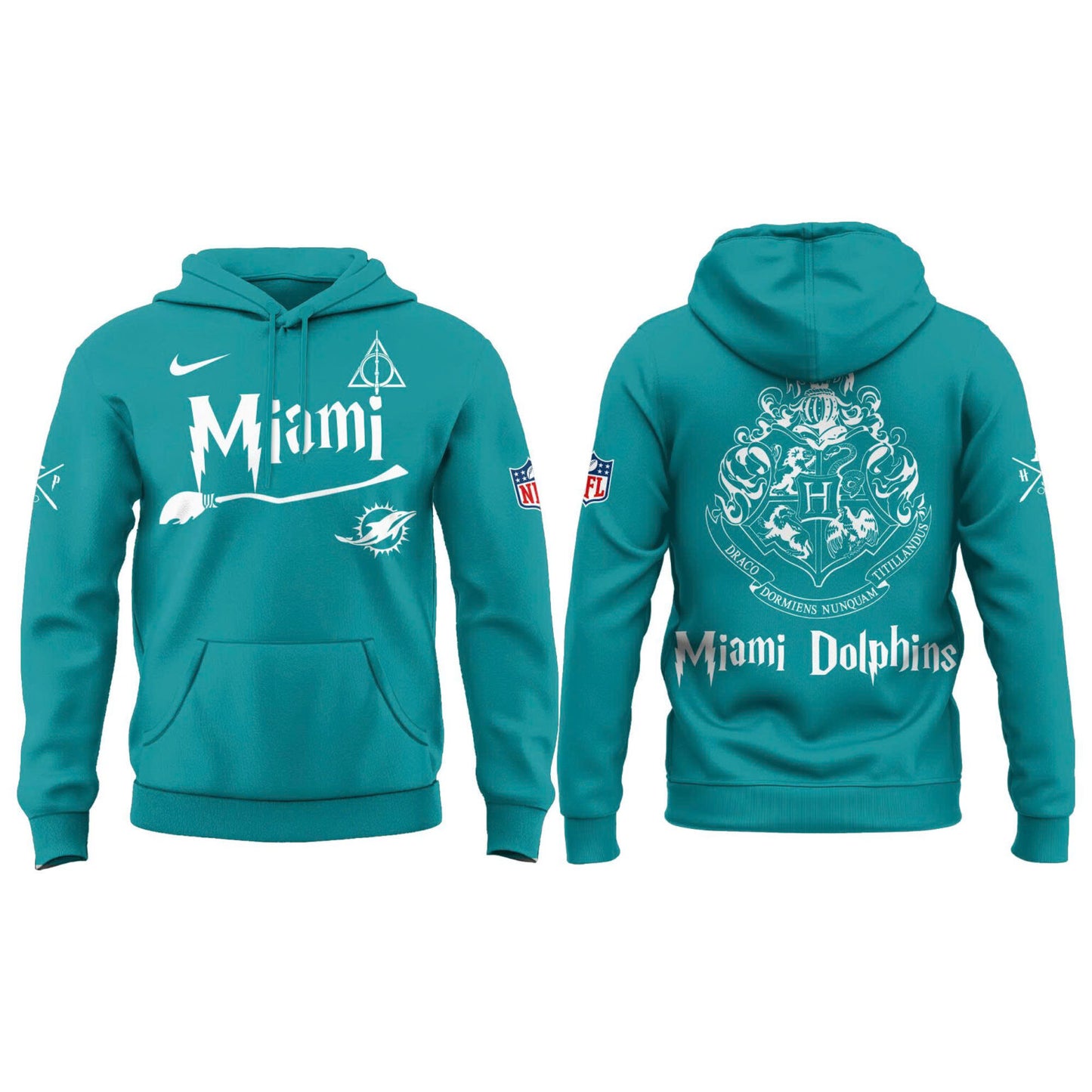 Miami Dolphins Harry Potter 2025 Combo Hoodie