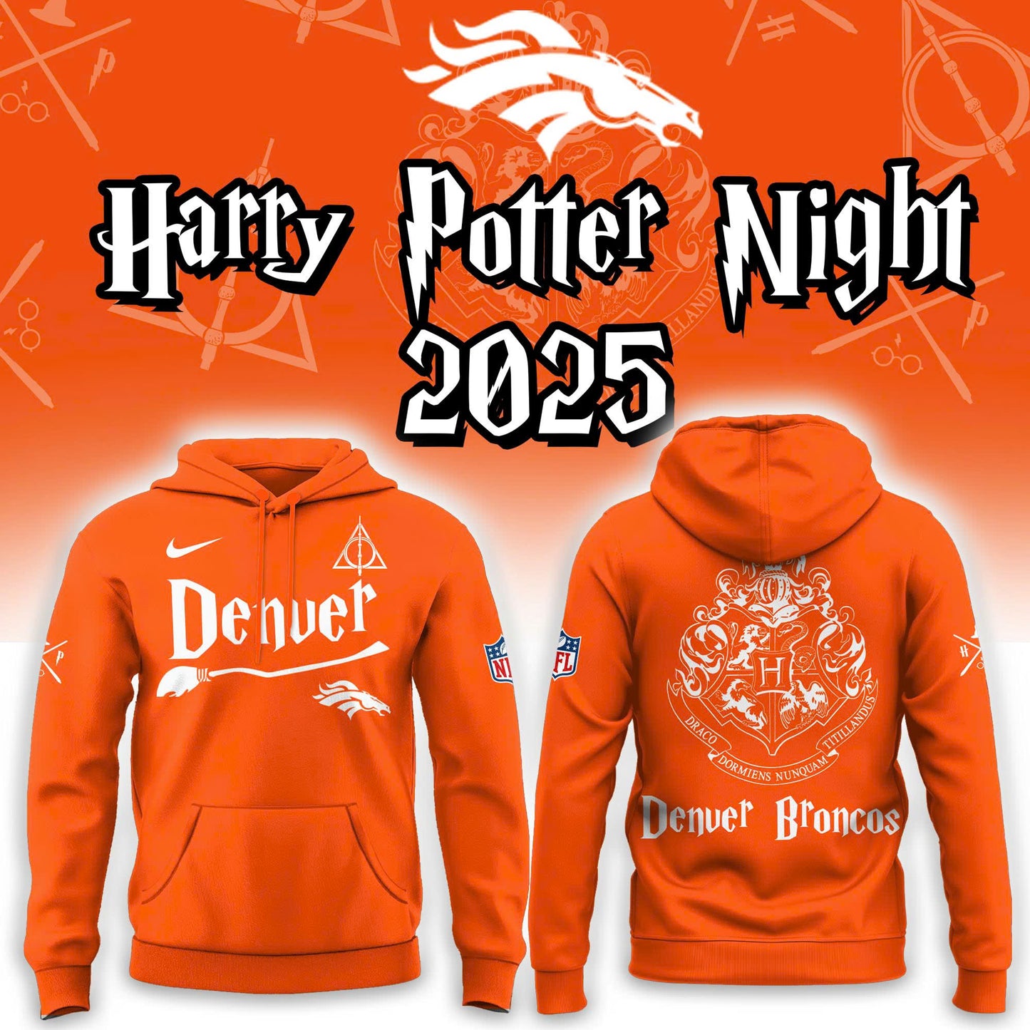 Denver Broncos Harry Potter 2025 Combo Hoodie