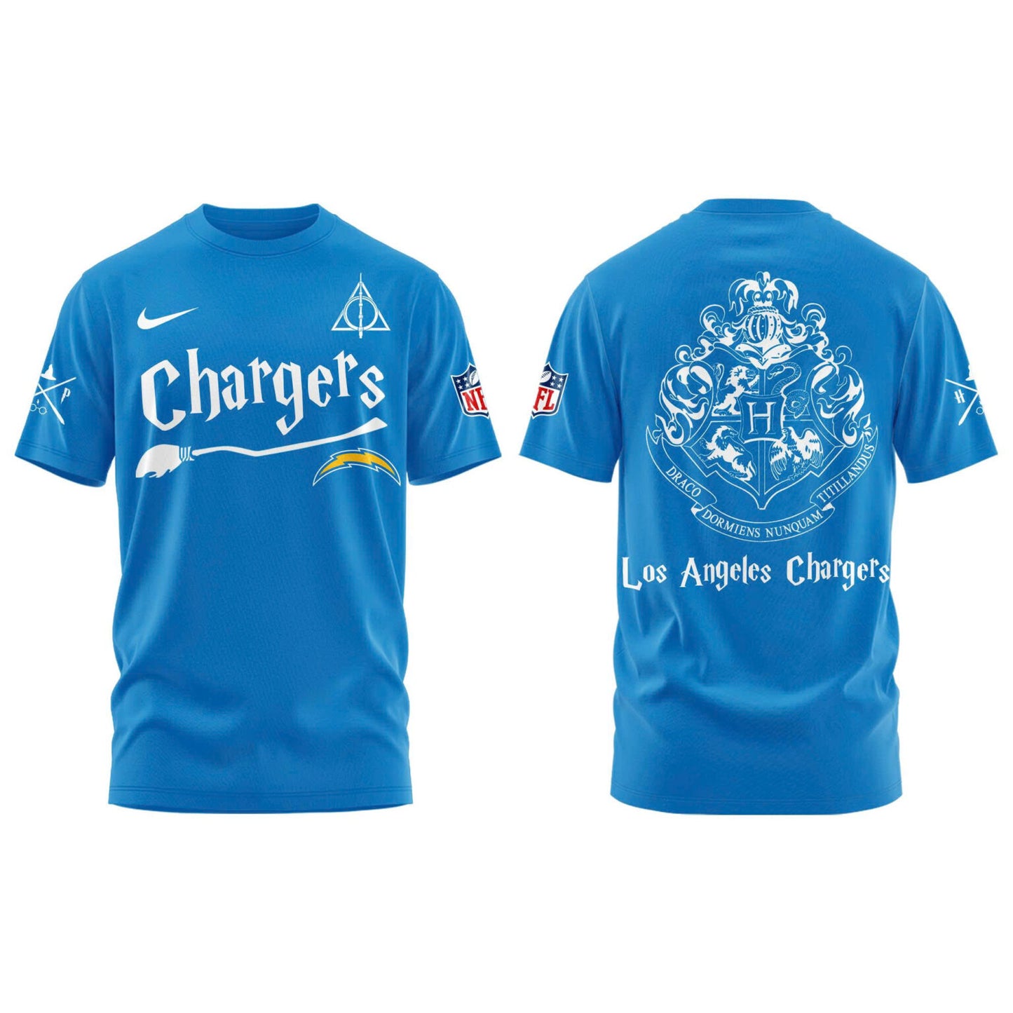 Los Angeles Chargers Harry Potter 2025 Combo Tshirt