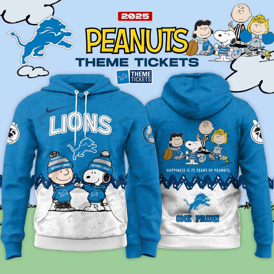 Detroit Lions x Peanuts Limited Editions 2025 Hoodie