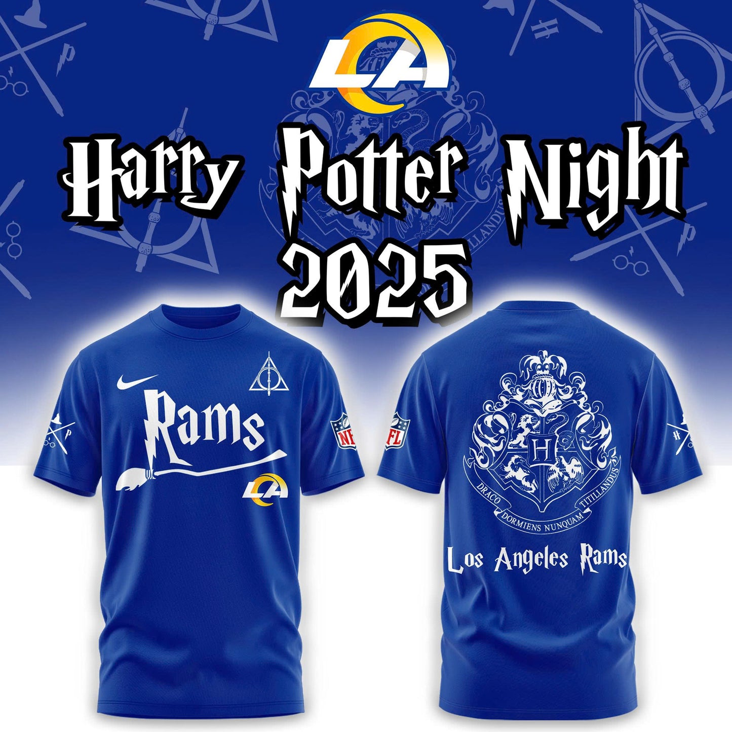 Los Angeles Rams Harry Potter 2025 Combo Tshirt