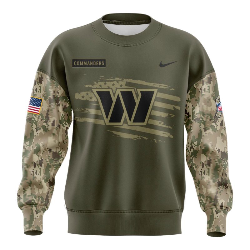 limited edition Veterans Day sweatshirt from the Washington Commanders