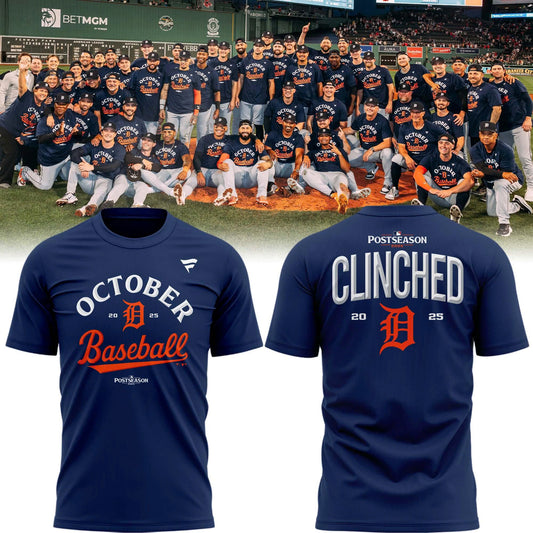 Detroit Tigers October Baseball Post Season 2025 T-Shirt