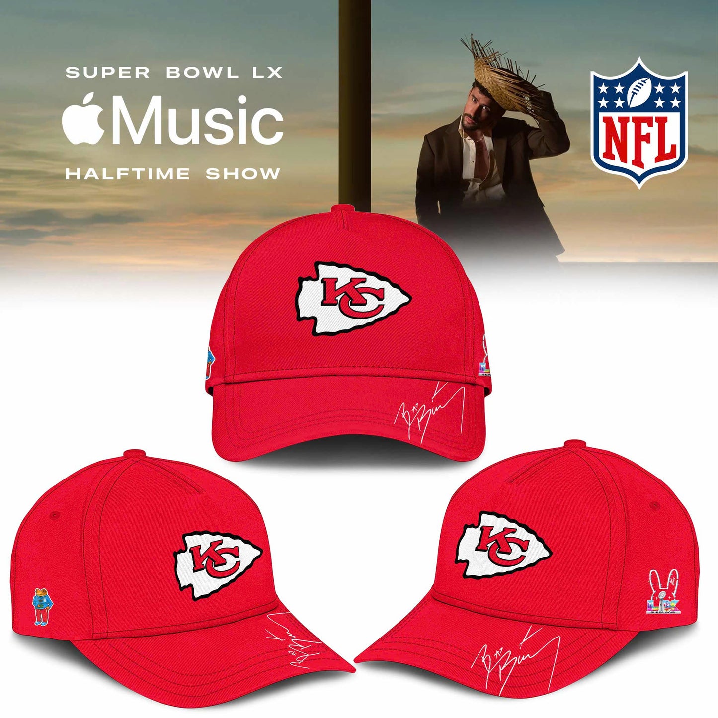 ALL TEAM NFL x Bad Bunny Super Bowl 2026 Combo Hoodie V2
