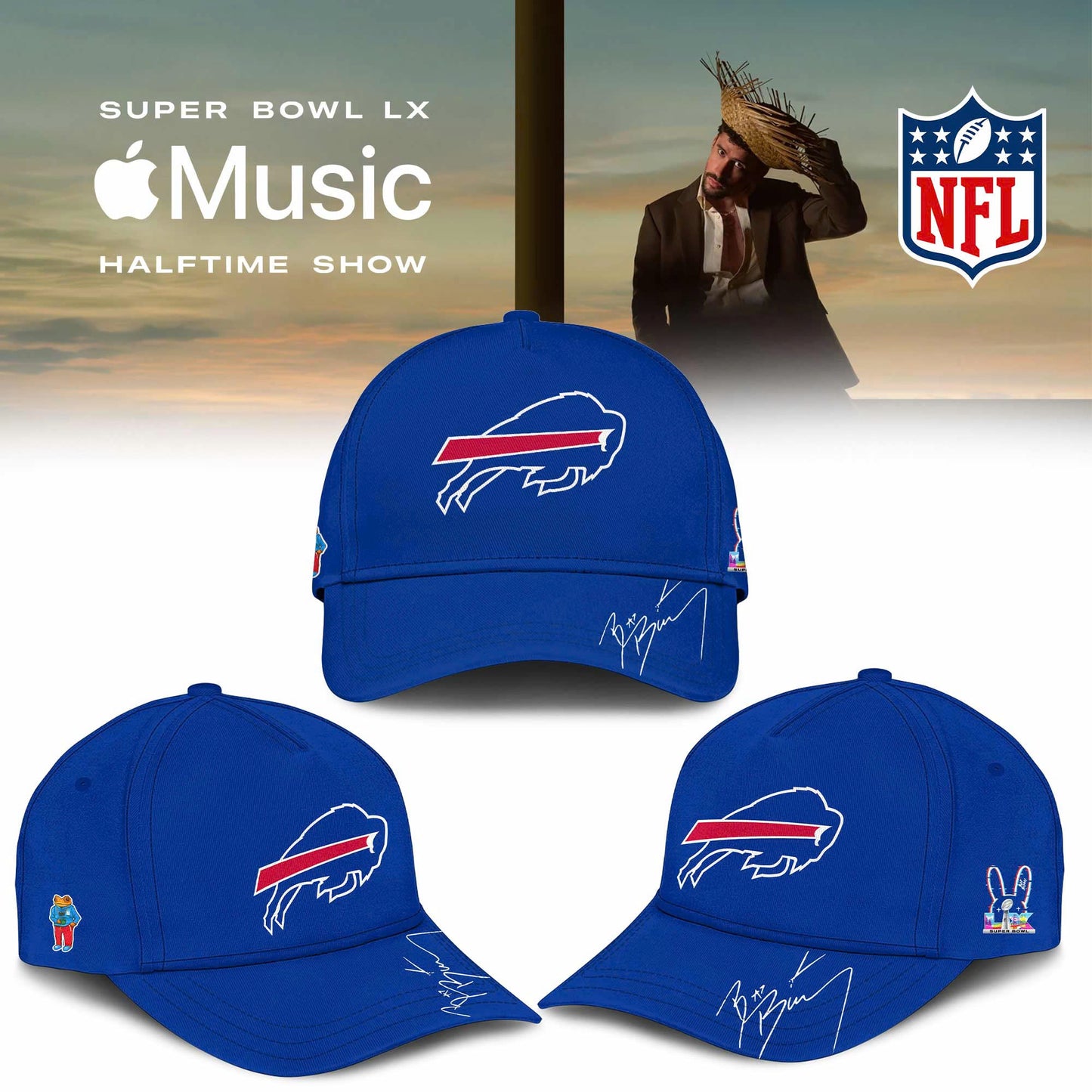 Buffalo Bills Bad Bunny 2026 Super Bowl LX Customized Jersey