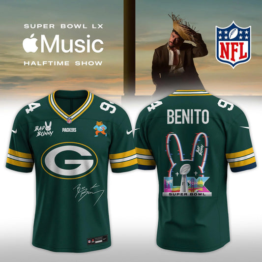 Green Bay Packers Bad Bunny 2026 Super Bowl LX Customized Jersey