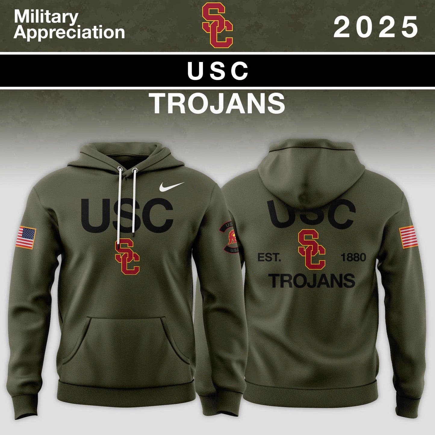 Big Ten Conference Teams 2025 Military Appreciation Limited Edition Hoodie