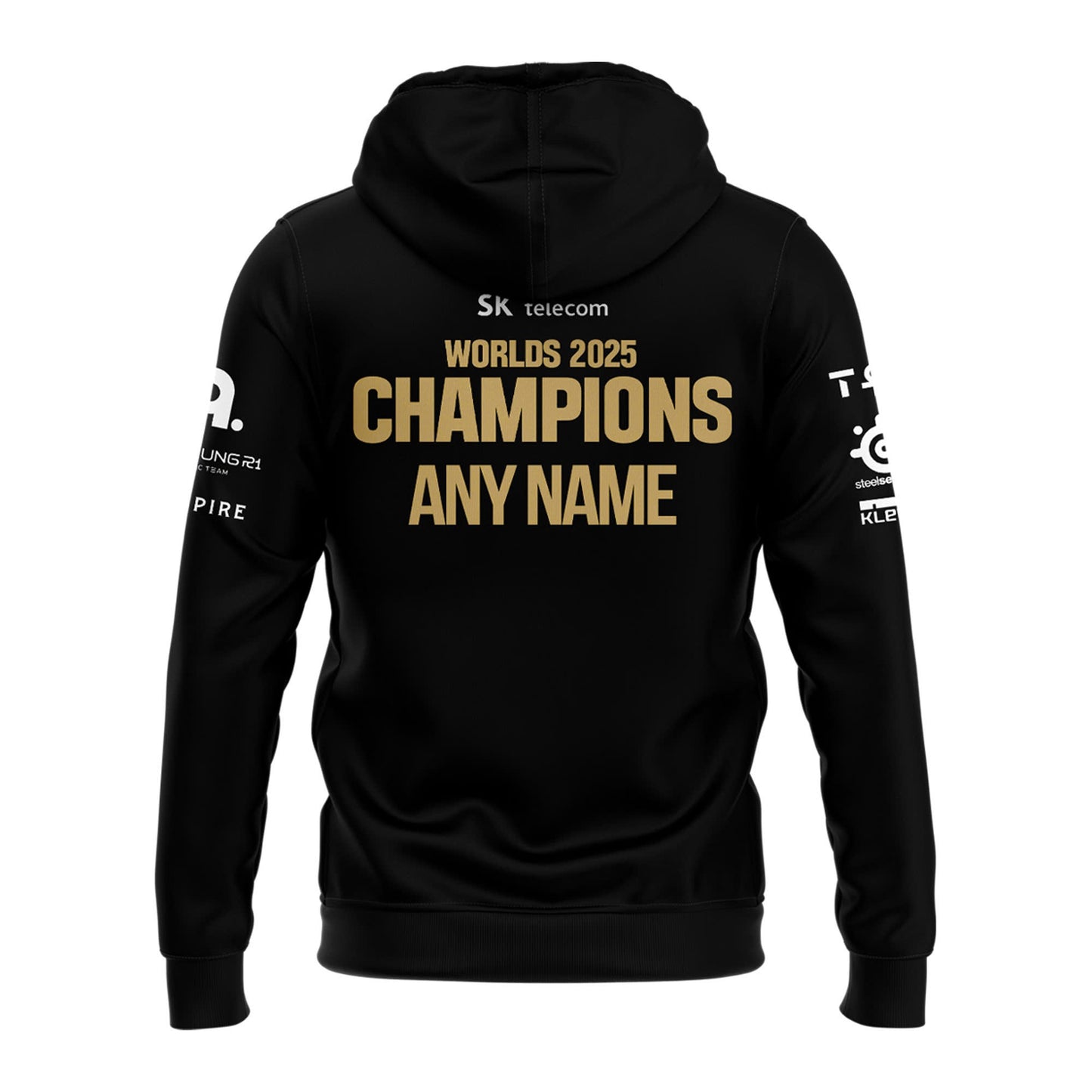 Limited Edition 𝐁𝐀𝐂𝐊-𝐓𝐎-𝐁𝐀𝐂𝐊-𝐓𝐎-𝐁𝐀𝐂𝐊 𝐖𝐎𝐑𝐋𝐃 𝐂𝐇𝐀𝐌𝐏𝐈𝐎𝐍𝐒 2025 T1 Worlds Uniform Zip Hoodie
