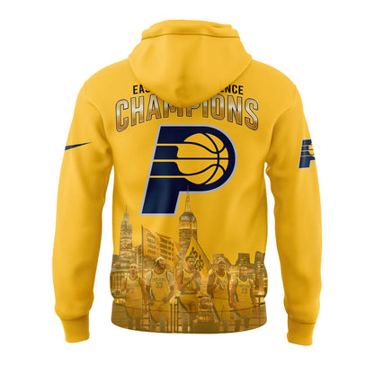 Limited Edition Indiana Pacers 2025 Eastern Conference Champions Yellow Hoodie